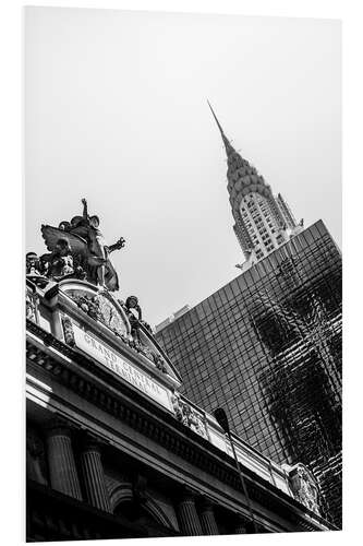 Foam board print Grand Central, Chrysler Building, New York