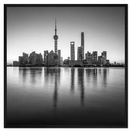 Gerahmter Kunstdruck Shanghai Skyline