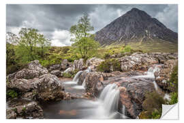 Sticker mural Cascade de Glen Etive, Highlands, Ecosse