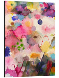 Magnettafel Abstrakte Aquarellberge