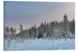 Aluminium print Camping in a Remote Forest Landscape