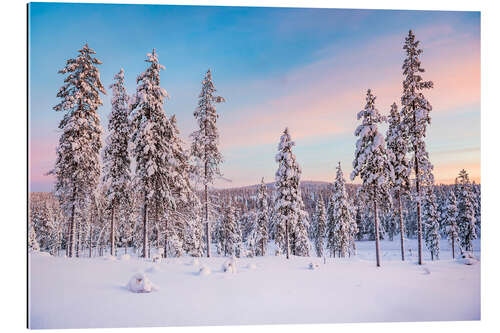 Gallery print Dramatic Sunset over the Arctic Winter Wonderland