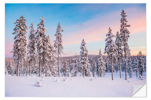 Sisustustarra Dramatic Sunset over the Arctic Winter Wonderland