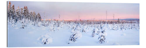 Gallery print Pink Sunset in Remote Winter Wonderland Landscape