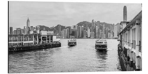 Aluminium print Star Ferry and Victoria Harbour in Hong Kong