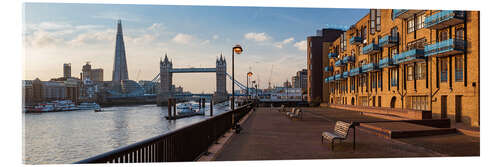 Acrylic print London Cityscape of Tower Bridge and The Shard