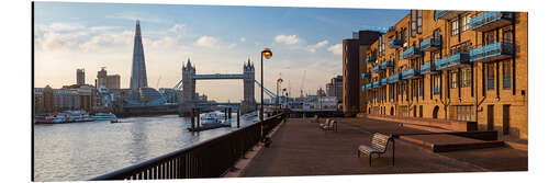 Alubild Londoner Stadtbild von Tower Bridge und The Shard