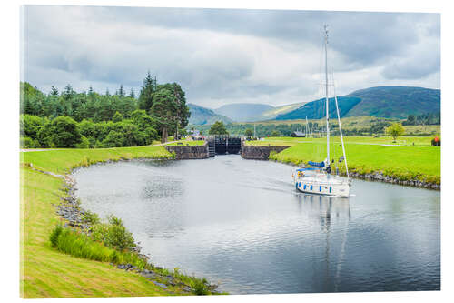 Cuadro de metacrilato Velero en el Canal de Caledonia en Escocia