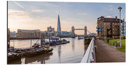 Aluminium print Tower Bridge and The Shard in London at Sunset