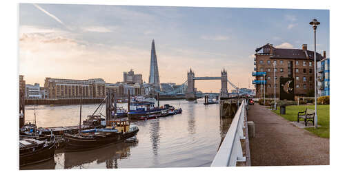 PVC print Tower Bridge and The Shard in London at Sunset