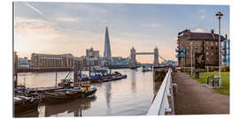 Gallery print Tower Bridge and The Shard in London at Sunset