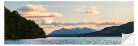 Naklejka na ścianę Loch Ness Landscape in Scotland at Sunset