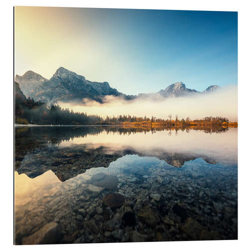 Gallery Print Spiegelung am Almsee bei Sonnenaufgang