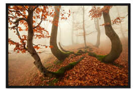 Gerahmter Kunstdruck Herbst im Erzgebirge