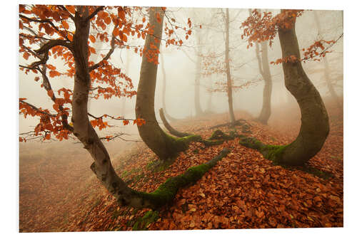 Hartschaumbild Herbst im Erzgebirge