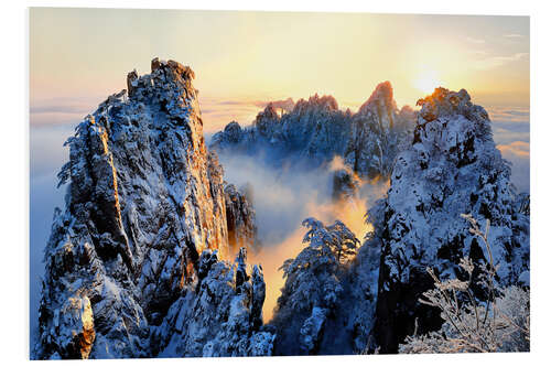 PVC print Sunrise on Mount Huang Shan