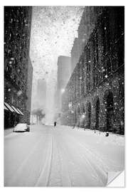 Sisustustarra New York hikers in snow storm