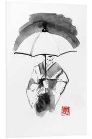 Foam board print Geisha umbrella