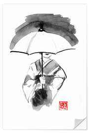 Wall sticker Geisha umbrella