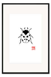 Gerahmter Kunstdruck Marienkäfer