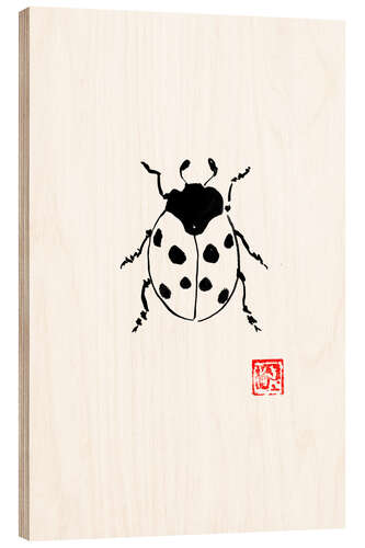 Wood print Ladybug