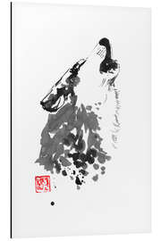 Magnettafel Weinender Wolf