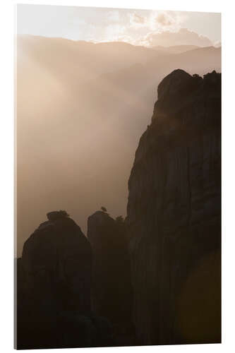 Acrylglasbild Meteora Gebirge, Griechenland