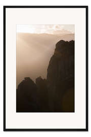 Gerahmter Kunstdruck Meteora Gebirge, Griechenland