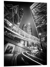 PVC print Hong Kong black and white