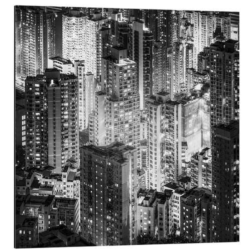 Aluminium print High-rise buildings in Hong Kong