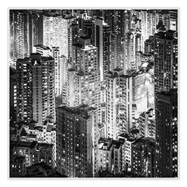 Poster Hochhäuser in Hongkong