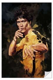 Sticker mural Bruce Lee