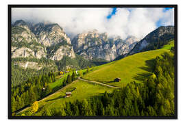 Gerahmter Kunstdruck Naturpark Schlern-Rosengarten