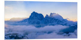 Foam board print Langkofel &amp; Plattkofel Panorama