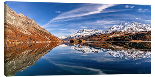 Canvas print Lake Sils in Switzerland