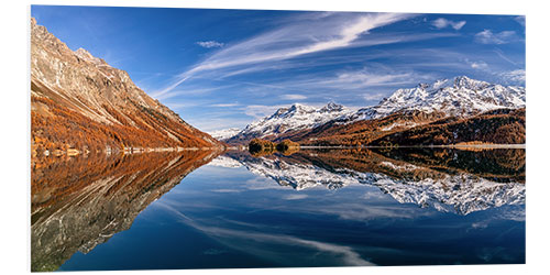 Foam board print Lake Sils in Switzerland