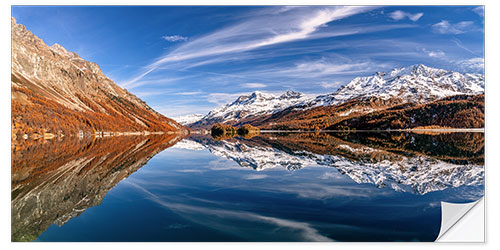 Naklejka na ścianę Lake Sils in Switzerland