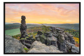 Gerahmter Kunstdruck Sonnenaufgang bei der Barbarine