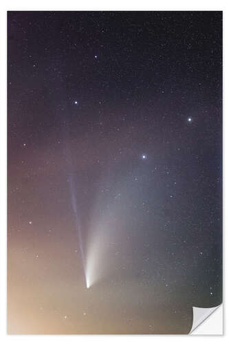 Selvklæbende plakat Comet NEOWISE in the Big Dipper constellation