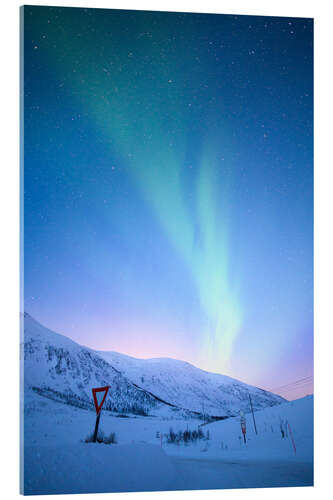 Acrylic print Northern lights at dusk