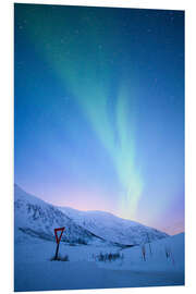 Foam board print Northern lights at dusk