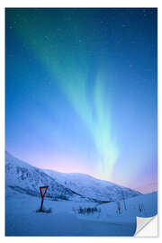 Wall sticker Northern lights at dusk