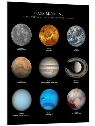 Foam board print Planets of the solar system