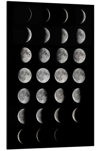 Aluminium print Phases of the moon