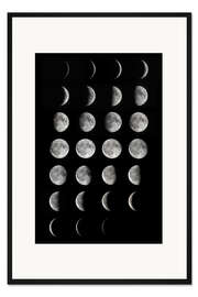 Gerahmter Kunstdruck Mondphasen