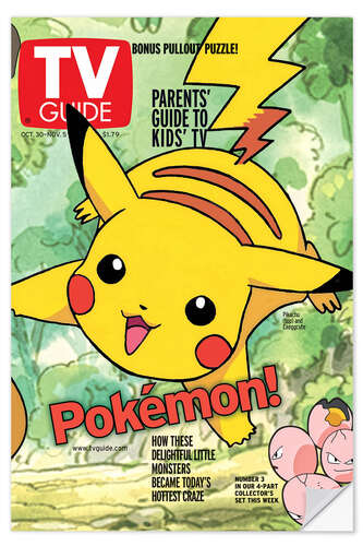 Selvklebende plakat Pokémon - Pikachu