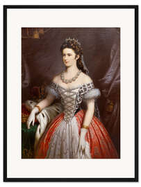 Gerahmter Kunstdruck Kaiserin Elisabeth in ungarischer Magnatentracht