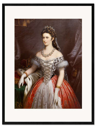 Kehystetty taidepainatus Empress Elisabeth in Hungarian magnate costume