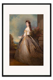 Gerahmter Kunstdruck Kaiserin Elisabeth "Sisi" mit Sternenschmuck