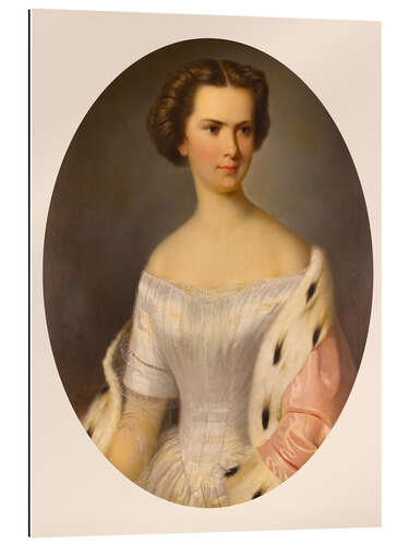 Gallery print Portrait of the young Empress Elisabeth with an ermine cloak